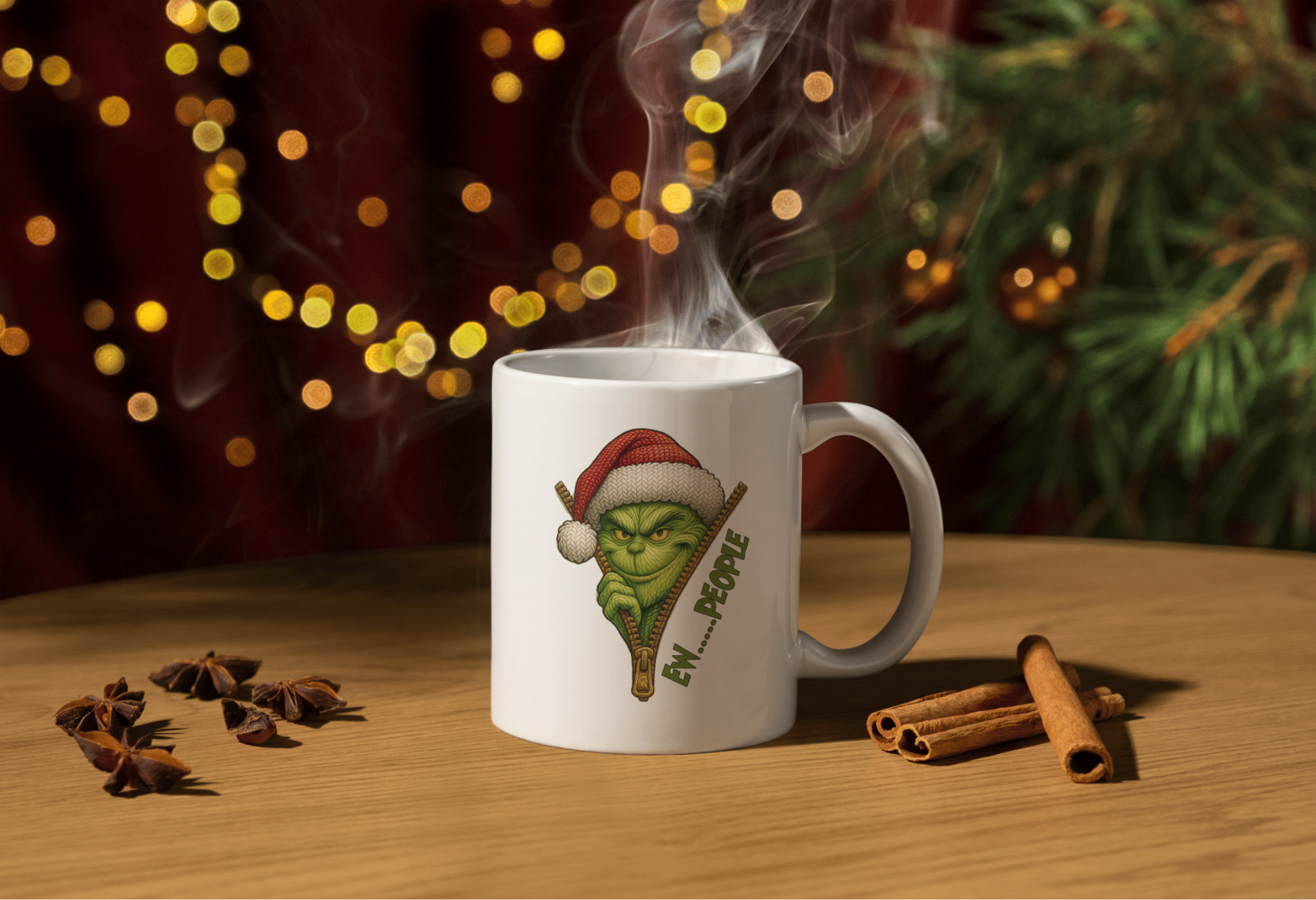 EW....PEOPLE Grinch Funny Anti-Social Christmas Mug