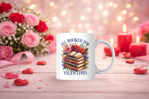 "All Booked for Valentines" Book Lover Mug