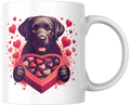 Black Labrador Valentine's Mug