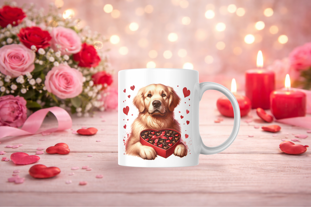 Golden Retriever Valentine's Mug