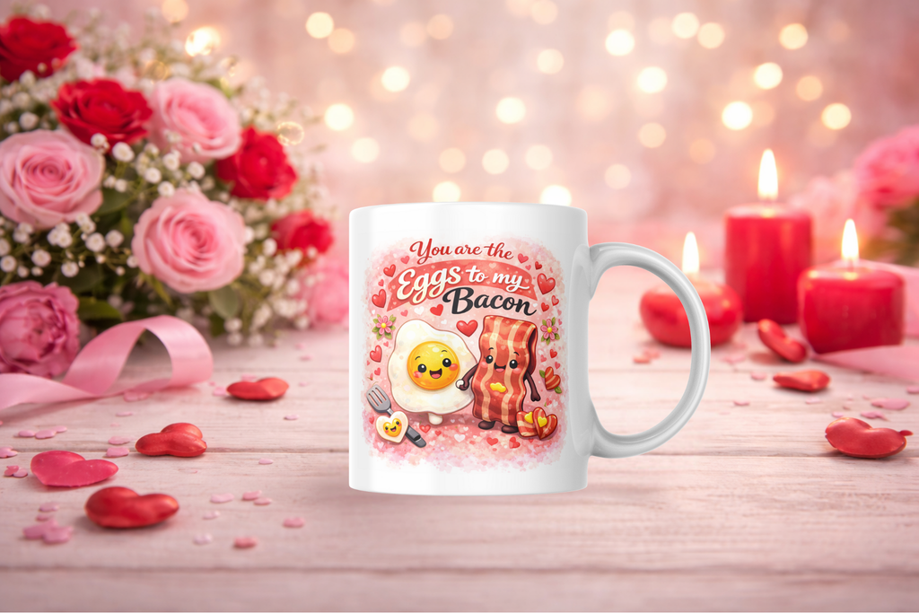 "You Are The Eggs To My Bacon" Valentine’s Mug