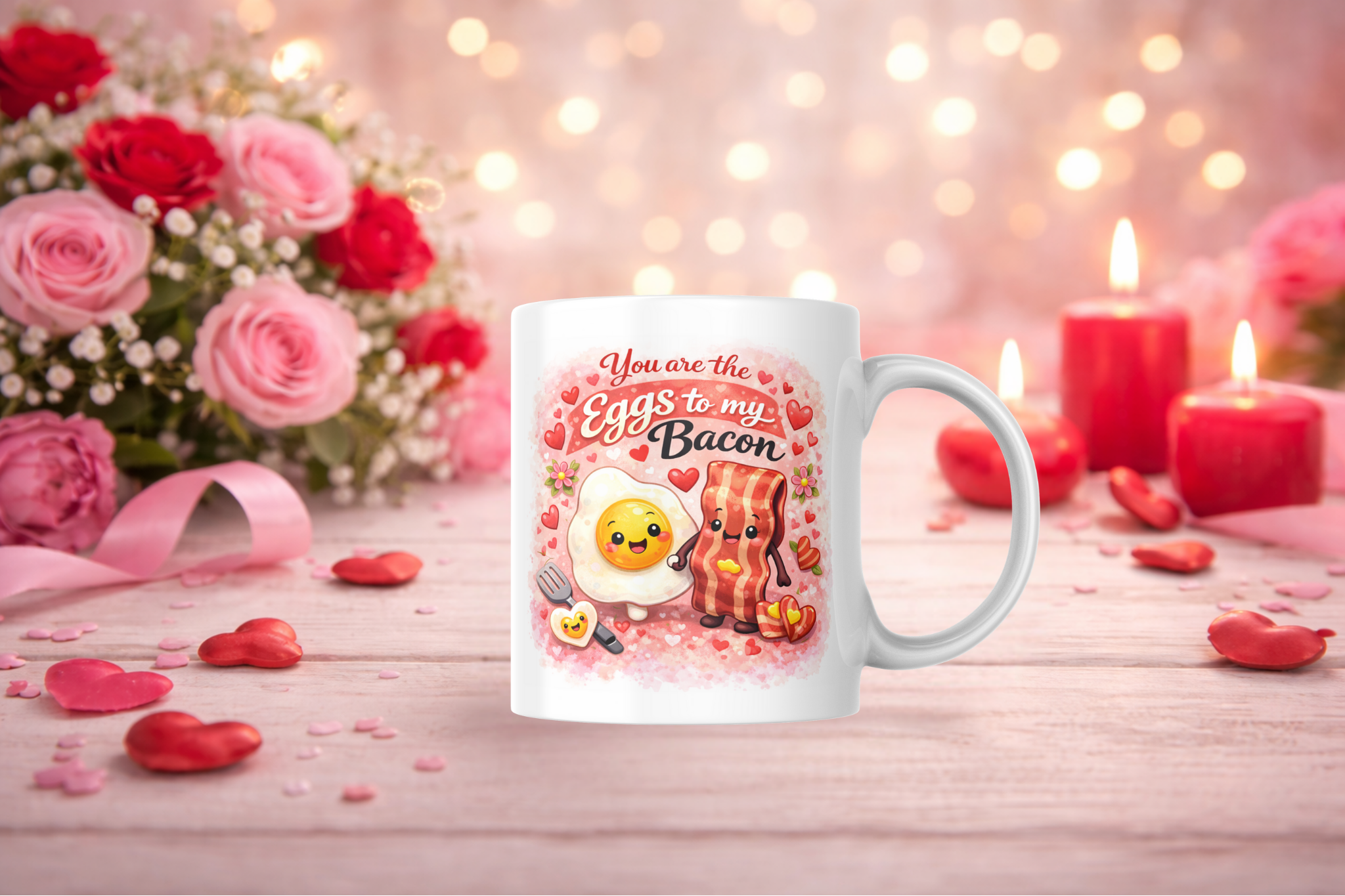 "You Are The Eggs To My Bacon" Valentine’s Mug