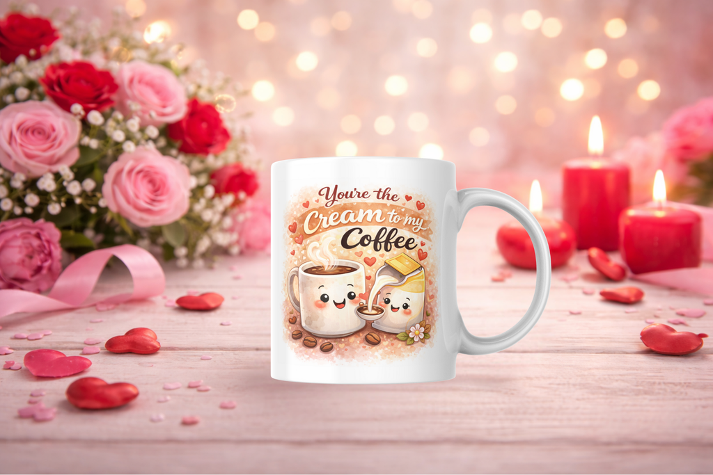 "You’re The Cream To My Coffee" Valentine’s Mug