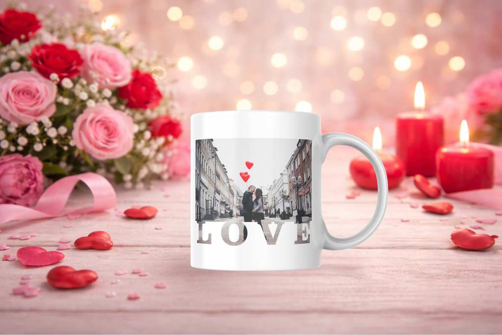 Personalised "LOVE" Photo Mug