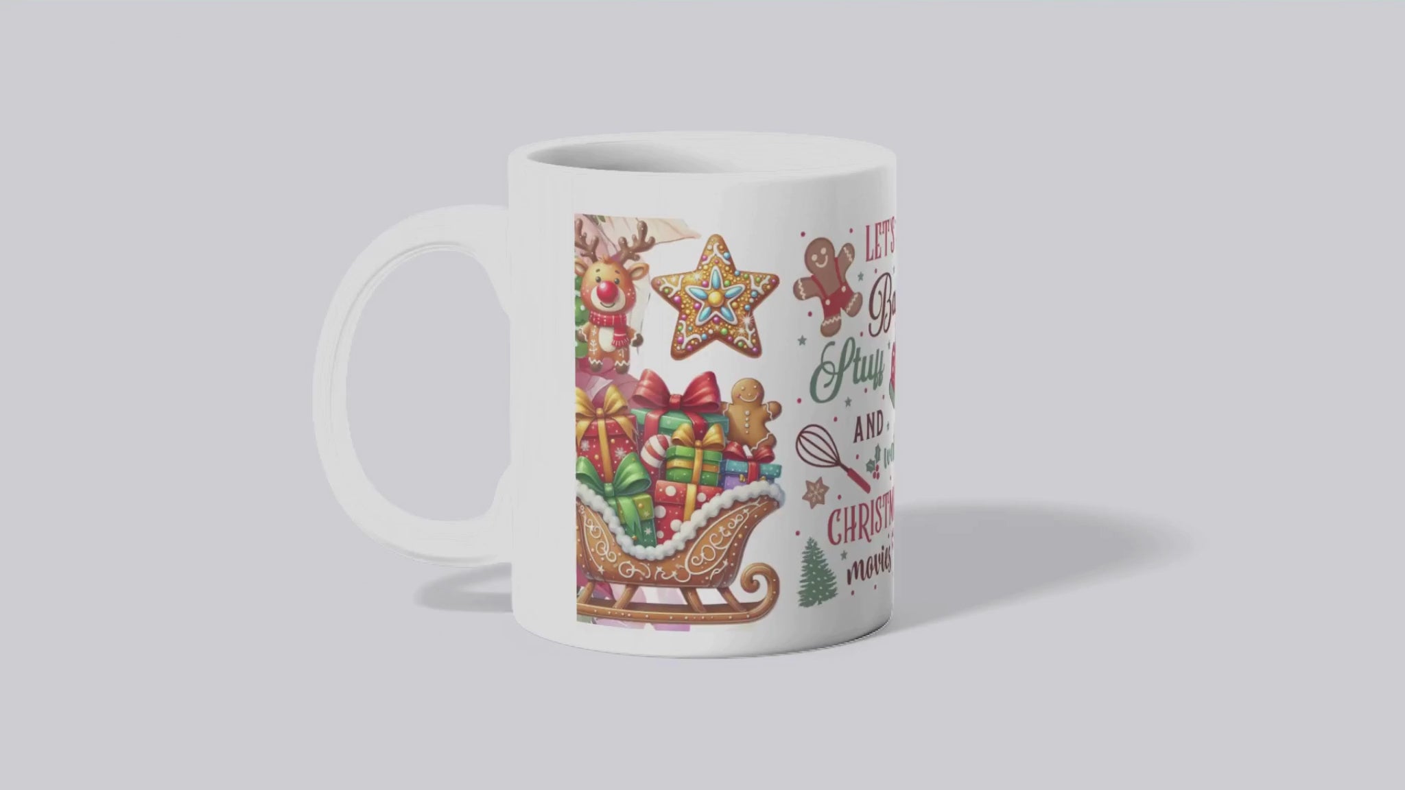 Let’s Bake Stuff and Watch Christmas Films – Festive Mug Gift for Bakers & Movie Lovers